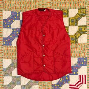 Vintage Men’s Red Quilted Vest